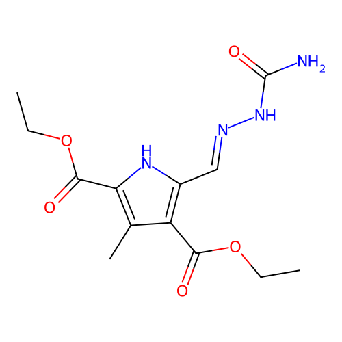 diethyl (5Z)-5-[(2-carbamoylhydrazinyl)methylidene]-3-methyl structure