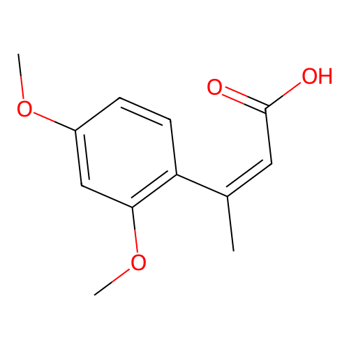 (2Z)-3-(2,4-Dimethoxyphenyl)-2-butenoic acid structure