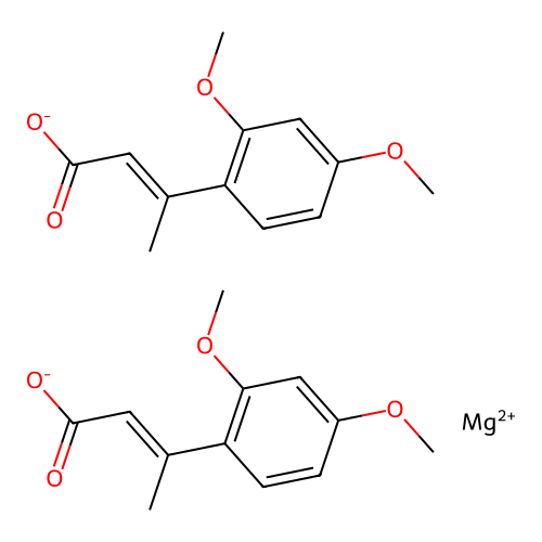 Magnesium 3-(2,4-dimethoxyphenyl)-2-butenoate structure