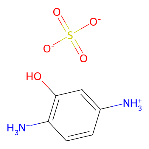 (4-Azaniumyl-2-hydroxyphenyl)azanium sulfate structure