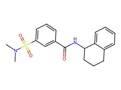 3-(dimethylsulfamoyl)-N-(1,2,3,4-tetrahydronaphthalen-1-yl)benzamide structure