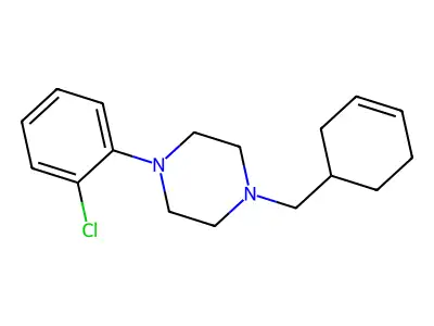1-(2-Chlorophenyl)-4-(cyclohex-3-en-1-ylmethyl)piperazine structure