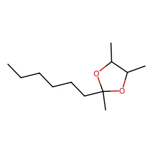 1,3-Dioxolane, 2-hexyl-2,4,5-trimethyl- structure