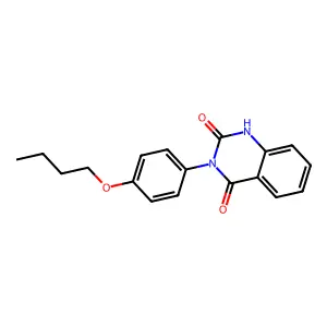 3-(4-butoxyphenyl)-1H-quinazoline-2,4-dione structure