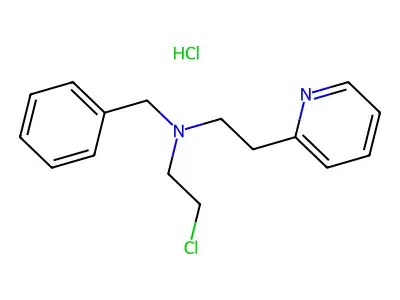 2-Pyridineethylamine, N-benzyl-N-(2-chloroethyl)-, hydrochloride structure