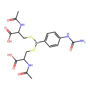 2-acetamido-3-[(2-acetamido-2-carboxyethyl)sulfanyl-[4-(carb structure