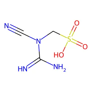 ((Amino(imino)methyl)(cyano)amino)methanesulfonic acid structure