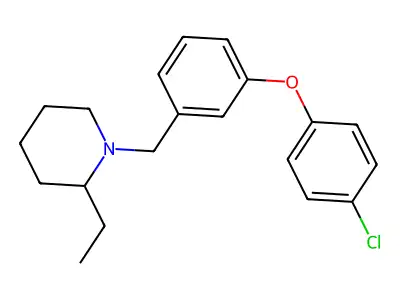 1-[[3-(4-Chlorophenoxy)phenyl]methyl]-2-ethylpiperidine structure