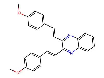 2,3-Bis(p-methoxystyryl)quinoxaline structure