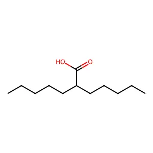 二戊基乙酸 structure