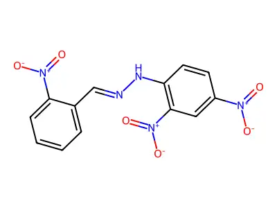 Nitro-benzaldehyde-2,4-dinitrophenylhydrazone structure