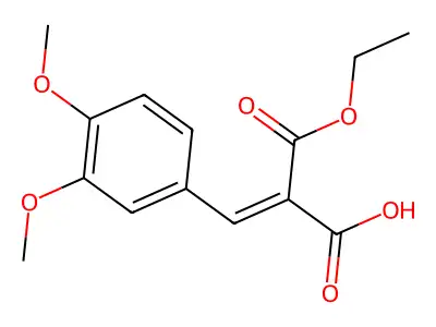3-(3,4-Dimethoxyphenyl)-2-ethoxycarbonylprop-2-enoic acid structure