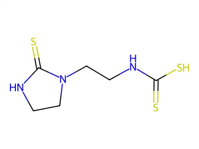 2-(2-Thioxoimidazolidin-1-yl)ethylcarbamodithioic acid structure