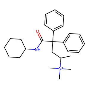 5-(Cyclohexylamino)-N,N,N-trimethyl-5-oxo-4,4-diphenylpentan-2-aminium structure
