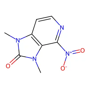 1,3-dimethyl-4-nitro-1H,2H,3H-imidazo[4,5-c]pyridin-2-one structure