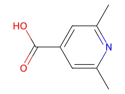 2,6-Dimethylpyridine-4-carboxylic acid structure