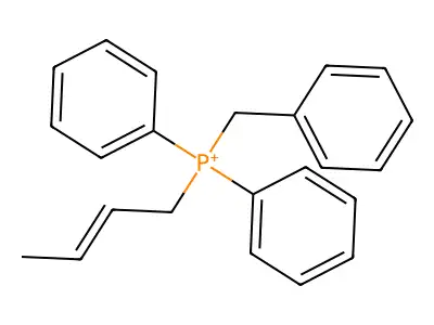 Benzyl-but-2-enyl-diphenylphosphanium structure