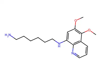6-氨基己基-(5,6-二甲氧基-8-喹啉基)胺 structure