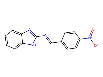 1H-Benzimidazol-2-amine, N-[(4-nitrophenyl)methylene]- structure