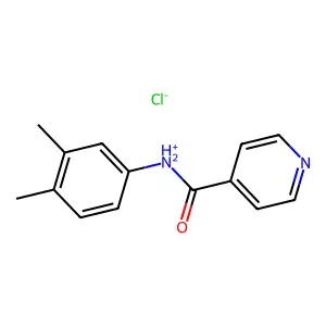 N-(3,4-Dimethylphenyl)pyridine-4-carboximidic acid--hydrogen chloride (1/1) structure