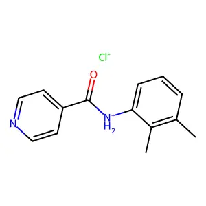 Isonicotinamide, N-(2,3-dimethylphenyl)-, hydrochloride structure