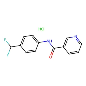 Nicotinamide, N-(alpha,alpha-difluoro-p-tolyl)-, hydrochloride structure