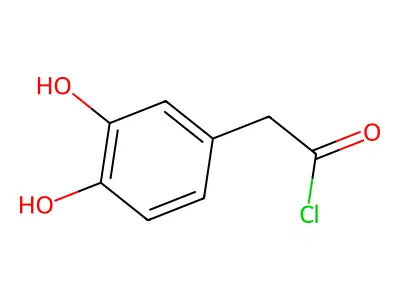(3,4-Dihydroxyphenyl)acetyl chloride structure