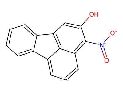 3-Nitrofluoranthen-2-ol structure
