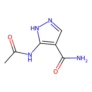 5-乙酰氨基-1H-吡唑-4-甲酰胺 structure