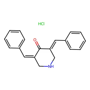 4-Piperidinone, 3,5-bis(phenylmethylene)-, hydrochloride structure