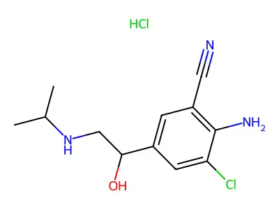 1-(4-Amino-3-chlor-5-cyan-phenyl)-2-isopropylamino-aethanol-hydrochlorid [German] structure