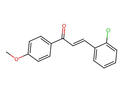 3-(2-Chlorophenyl)-1-(4-methoxyphenyl)prop-2-en-1-one structure