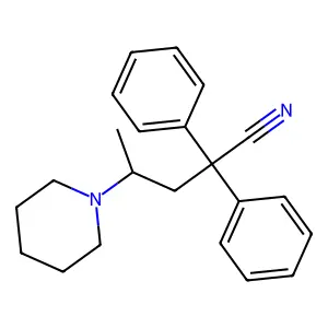 2,2-Diphenyl-4-(1-piperidinyl)pentanenitrile structure
