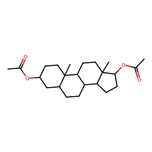 3beta,17beta-Diacetoxy-5alpha-androstane structure