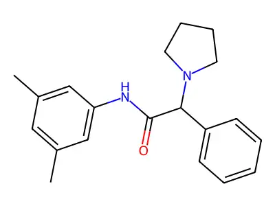 N-(3,5-dimethylphenyl)-2-phenyl-2-pyrrolidin-1-ylacetamide structure