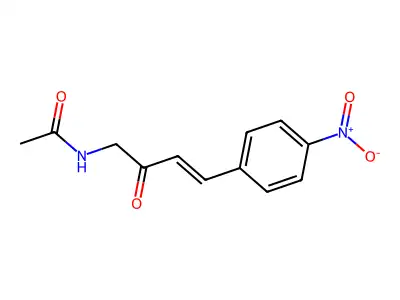 N-[4-(4-硝基苯基)-2-氧代丁-3-烯基]乙酰胺 structure