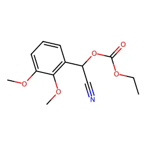 Cyano(2,3-dimethoxyphenyl)methyl ethyl carbonate structure