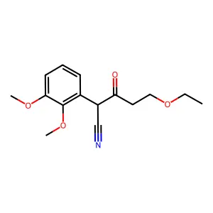 2-(2,3-Dimethoxyphenyl)-5-ethoxy-3-oxopentanenitrile structure