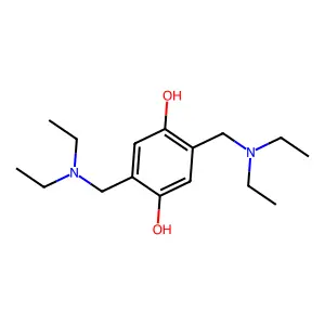 1,4-Benzenediol, 2,5-bis((diethylamino)methyl)- structure