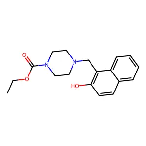 Ethyl 4-[(2-hydroxynaphthalen-1-yl)methyl]piperazine-1-carboxylate structure