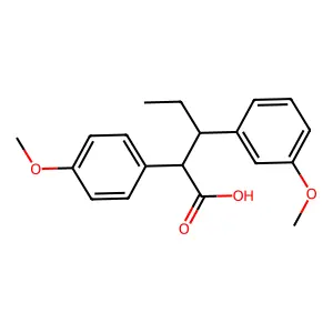 3-(3-Methoxyphenyl)-2-(4-methoxyphenyl)pentanoic acid structure