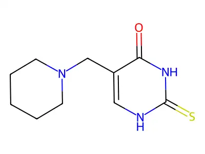 4(1H)-Pyrimidinone, 2,3-dihydro-5-(1-piperidinylmethyl)-2-thioxo- structure