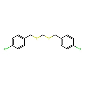 1,1'-[Methanediylbis(sulfanediylmethanediyl)]bis(4-chlorobenzene) structure