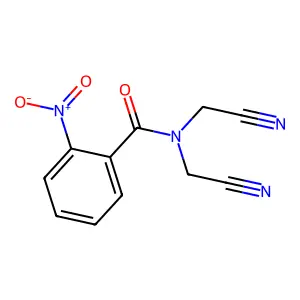 N,N-bis(cyanomethyl)-2-nitrobenzamide structure