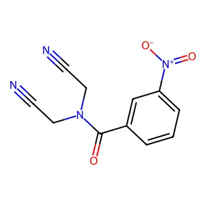 N,N-bis(cyanomethyl)-3-nitrobenzamide structure