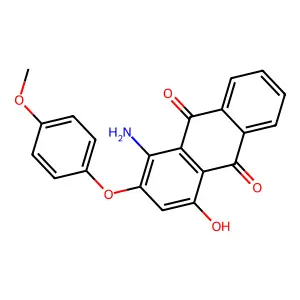 9,10-Anthracenedione, 1-amino-4-hydroxy-2-(4-methoxyphenoxy)- structure
