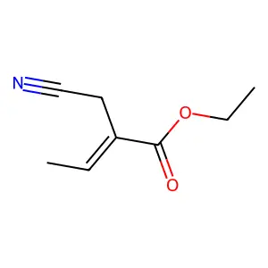 Ethyl 2-(cyanomethyl)but-2-enoate structure