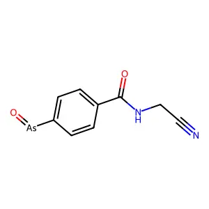 p-Arsenoso-N-(cyanomethyl)benzamide structure