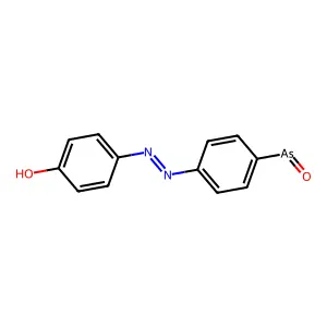 {4-[2-(4-Oxocyclohexa-2,5-dien-1-ylidene)hydrazinyl]phenyl}arsanone structure
