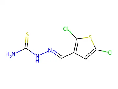 [(2,5-Dichlorothiophen-3-yl)methylideneamino]thiourea structure